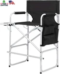 Outvita 26" Tall Directors Chair Height Seat Folding With Side Table Storage Bag New. Price: $93.38.