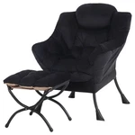 Tiita Lazy With Ottoman, Black Modern Large Accent Chair, Comfy Leisure... New. Price: $214.76.