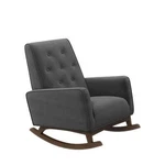 Ashcroft Demetrius Dark Grey Velvet Fabric Nursery Rocking Chair New. Price: $277.01.