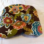 Blazing Needles Annie Chocolate Spun Polyester Tufted Dining Chair Cushion, 19" New. Price: $24.99.
