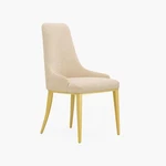 Stylus Dining Chair Living Room Gently Curved Silhouette Gold Legs Comfort Beige New. Price: $263.60.
