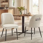 Vasagle Ekho Dining Chairs Set Of 2 Upholstered Synthetic Leather Cream New. Price: $179.99.