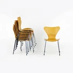2001 Arne Jacobsen For Fritz Hansen Knoll Series 7 Stacking Interlocking Chairs Used. Price: $550.00.