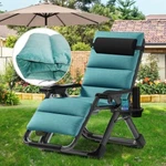 Slsy Zero Gravity Chair Chaise Lounger Green Mattress Cup Holder Pillow Headrest New. Price: $94.99.