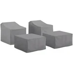 Crosley Furniture 4 Piece Patio Vinyl Conversation Cover Set Gray New. Price: $105.99.