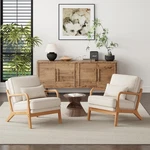 Malol Mid-century Accent Chair Set Of 2 With Solid Wood Frame, Reading Relaxi... New. Price: $309.70.