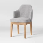 Kinston Curved Back Upholstered Dining Chair Light Gray - Threshold Open. Price: $70.54.