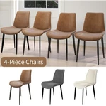 Bomass Set Of 4 Dining Chairs Padded Pu Leather Modern Metal Legs Home Kitchen New. Price: $127.47.