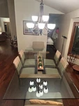 Ralph Lauren North Atlantic Coast Dining Table - 6 Upholstered Chairs. Rare Find Used. Price: $5000.00.