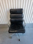 Eames Soft Pad Executive Chair EA437 1999 Vintage Black Leather Used. Price: $1950.00.