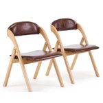 Outopee Brown Residential Standard Wood Folding Chair With Padded Seat, Damaged New. Price: $55.00.