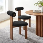 Torian Dining Chair Set Of 2 Walnut Black New. Price: $247.00.