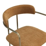 Serene Mid-century Modern Metal Upholstered Dining Chair Turmeric New. Price: $343.99.