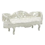 Acme Adara Tufted Pu Upholstery And Wood Frame Bench In Antique White New. Price: $1916.75.