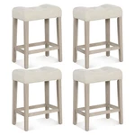 Giantex 24" Bar Set Of 4, Upholstered Counter Height Saddle Stools... New. Price: $226.38.
