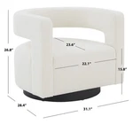 Safavieh Edgar Velvet Swivel Chair, Reduced Price 2172774450 SFV4764D Open. Price: $391.00.
