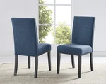 Roundhill Furniture Biony Blue Fabric Dining Chairs With Nailhead Trim, Set Of 2 New. Price: $165.67.