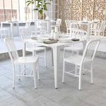 Flash Furniture Gael Commercial Grade White Metal Indoor-outdoor Chair, PK2 New. Price: $245.94.
