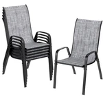 Set Of 6 Patio Dining Chairs Outdoor Stackable Armrest For Backyard New. Price: $159.99.