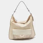Coach Cream Art Fabric And Leather Madison Hobo Pre-owned. Price: $155.00.