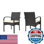 Gdfstudio Christopher Knight Home Cordoba Outdoor Pe Wicker Dining Chairs 2-PCS New. Price: $194.24.