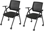 Folding Office Desk Chair With Wheels For School Classroom Training New. Price: $45.99.