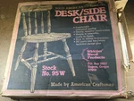 New Vtg Nos Whittier Products Country Side Chair 95W Solid Hardwood.. Price: $53.99.