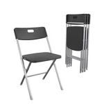 Mainstays Resin Seat & Back Folding Chair, Black, 4-PACK New. Price: $64.92.