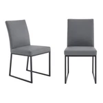 Armen Living Trevor Modern Faux Leather Dining Chair Black (set Of 2) New. Price: $402.99.