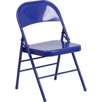 Flash Furniture Hercules Colorburst Cobalt Folding Chair HF3-BLUE-GG New. Price: $49.99.