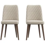 Pemberly Row 36"H Mid-century Velvet Dining Chair Beige (set Of 2) New. Price: $268.89.