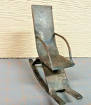 Steel Rocking Chair Doll Size Small Art Desk Decor Gift Sculpture Nice Handy Wt Used. Price: $32.95.