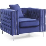 Glory Furniture Paige Velvet Chair In Blue New. Price: $458.03.