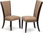 Modern Parson Dining Chairs With Nailhead Trim, Set Of 2, Light Sable Linen New. Price: $341.99.