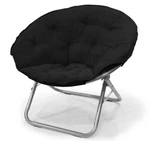Mainstays Large Super Soft Microsuede 30" Saucer Chair, Black New. Price: $89.00.