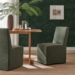 Tessera Upholstered Linen-blend Slipcovered Dining Chair Sage New. Price: $278.75.