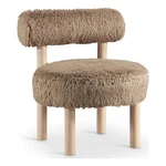 Meridian Furniture Ambre Tan Vegan Shearling Fabric Upholstered Accent Chair New. Price: $437.03.