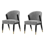 Manhattan Comfort Ola Dining Chair With Solid Wood Frame Gray - Set Of 2 New. Price: $643.36.