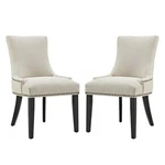 Modway Marquis 20.5" Fabric Dining Side Chair Blackbeige (set Of 2) New. Price: $355.99.