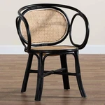 Palesa Two-tone Black Natural Rattan Dining Chair New. Price: $242.00.