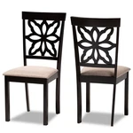 Baxton Studio Upholstered And Brown Finished Wood 2-PIECE Dining Chair Set New. Price: $123.94.