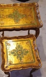 Vintage Hollywood Regency Italian Florentine Gilded Nesting Tables Set Of 2 Used. Price: $325.00.