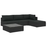 Patio Furniture Set 5 Piece Sectional Sofa With Table Poly Rattan Vidaxl New. Price: $393.99.