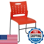 Flash Furniture Hercules Series 881 Lb. Capacity Orange Sled Base Stack Chair New. Price: $148.93.