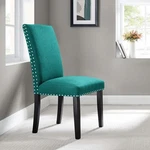 Modway Modern Upholstered Fabric Nailhead Trim Parsons Dining Chair Teal New. Price: $101.75.