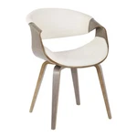 Lumisource Symphony Chair In Light Grey Wood/white Pu Ch-symplgyw New. Price: $200.00.