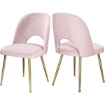 Meridian Furniture Logan Pink Velvet Dining Chair (set Of 2) New. Price: $330.85.