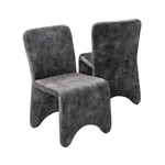 Modrest Ditka - Modern Grey Velvet Dining Chair (set Of 2) New. Price: $467.29.