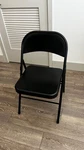 All-steel Metal Folding Chair By Mainstays (double-braced, Black) Used. Price: $8.00.