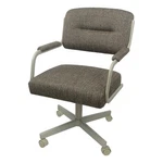 Tobias Designs 38" Swivel Metal & Fabric Dining Chair Beige And Brown New. Price: $342.88.